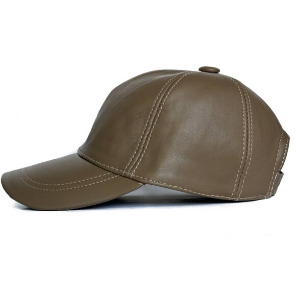 Genuine Leather Hat | Real Leather Baseball Cap Sports Visor Adjustable - Picture 2 of 4